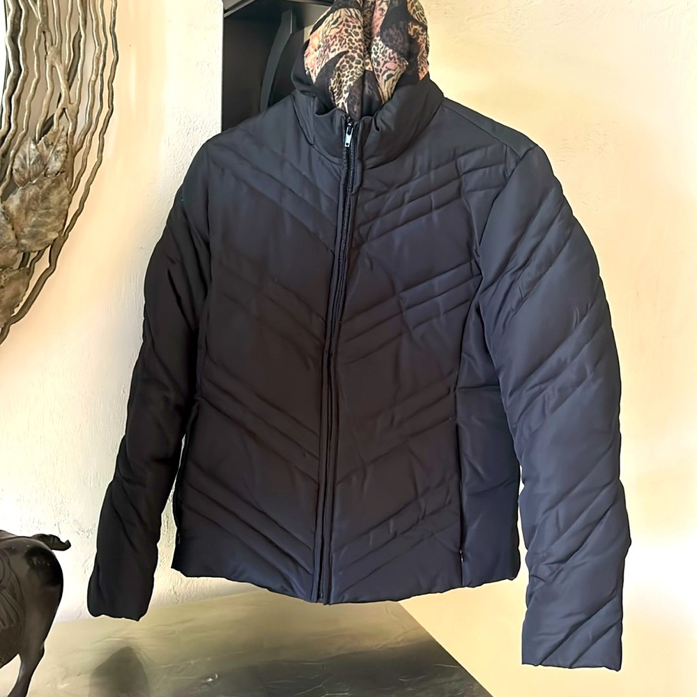 DONNA KARAN  Puffer Jacket, Sz S, black